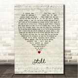 Hillary Scott & The Scott Family Still Script Heart Song Lyric Wall Art Canvas Framed Print