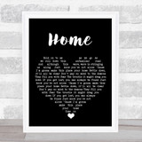 Phillip Phillips Home Black Heart Song Lyric Quote Music Print