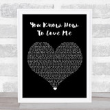Phyllis Hyman You Know How To Love Me Black Heart Song Lyric Quote Music Print