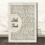 Harry Styles Little Freak Vintage Script Song Lyric Wall Art Canvas Framed Print
