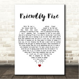 Holly Humberstone Friendly Fire White Heart Song Lyric Wall Art Canvas Framed Print