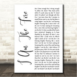 Halestorm I Am The Fire White Script Song Lyric Wall Art Canvas Framed Print