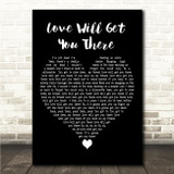 Inhaler Love Will Get You There Black Heart Song Lyric Wall Art Canvas Framed Print