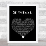 PVRIS St Patrick Black Heart Song Lyric Quote Music Print