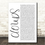 Isaiah Dreads CLOUDS White Script Song Lyric Wall Art Canvas Framed Print