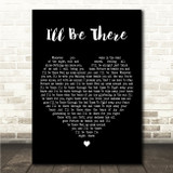 Jane McDonald I'll Be There Black Heart Song Lyric Wall Art Canvas Framed Print