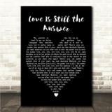 Jason Mraz Love Is Still the Answer Black Heart Song Lyric Wall Art Canvas Framed Print