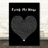 Jessie Ware Freak Me Now Black Heart Song Lyric Wall Art Canvas Framed Print