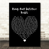 Jethro Tull Ring Out Solstice Bells Black Heart Song Lyric Wall Art Canvas Framed Print
