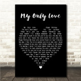 Jimmy Fortune My Only Love Black Heart Song Lyric Wall Art Canvas Framed Print