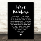 Raffertie Black Rainbow Black Heart Song Lyric Quote Music Print