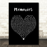 John Legend Memories Black Heart Song Lyric Wall Art Canvas Framed Print