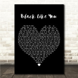 Joseph Solomon Black Like You Black Heart Song Lyric Wall Art Canvas Framed Print