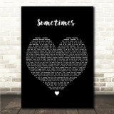 Juice WRLD Sometimes Black Heart Song Lyric Wall Art Canvas Framed Print