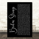 James Morrison Broken Strings Black Script Song Lyric Wall Art Canvas Framed Print