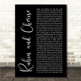Jerry Garcia Band Rubin and Cherise Black Script Song Lyric Wall Art Canvas Framed Print