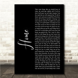 John Legend Home Black Script Song Lyric Wall Art Canvas Framed Print