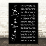Johnny Cash Folsom Prison Blues Black Script Song Lyric Wall Art Canvas Framed Print