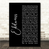 Julie Andrews Edelweiss Black Script Song Lyric Wall Art Canvas Framed Print