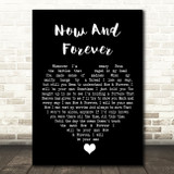Richard Marx Now And Forever Black Heart Song Lyric Quote Music Print