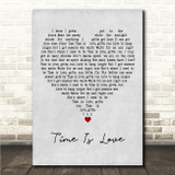 Josh Turner Time Is Love Grey Heart Song Lyric Wall Art Canvas Framed Print