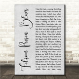 Johnny Cash Folsom Prison Blues Grey Rustic Script Song Lyric Wall Art Canvas Framed Print