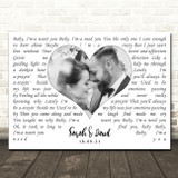 John Holt Baby Im a Want You Landscape White Heart Any Text Wedding Photo Song Lyric Wall Art Canvas Framed Print