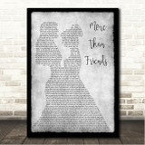 James Hype More Than Friends Lesbian Couple Two Ladies Dancing Grey Song Lyric Wall Art Canvas Framed Print
