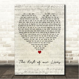 James Fox The Rest of our Lives Script Heart Song Lyric Wall Art Canvas Framed Print