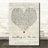 Jamie Webster Something In The Air Script Heart Song Lyric Wall Art Canvas Framed Print