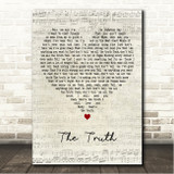 Jason Aldean The Truth Script Heart Song Lyric Wall Art Canvas Framed Print