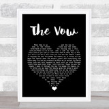 Ruth-Anne Cunningham The Vow Black Heart Song Lyric Quote Music Print