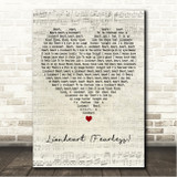 Joel Corry & Tom Grennan Lionheart (Fearless) Script Heart Song Lyric Wall Art Canvas Framed Print
