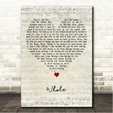 Jordan Hart Whole Script Heart Song Lyric Wall Art Canvas Framed Print