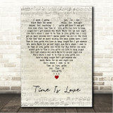 Josh Turner Time Is Love Script Heart Song Lyric Wall Art Canvas Framed Print