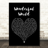 Sam Cooke Wonderful World Black Heart Song Lyric Quote Music Print