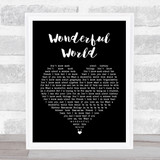 Sam Cooke Wonderful World Black Heart Song Lyric Quote Music Print