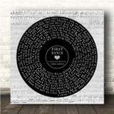 James Arthur Falling Like The Stars Square Vinyl Record Wedding Photo Grey Script Song Lyric Wall Art Canvas Framed Print