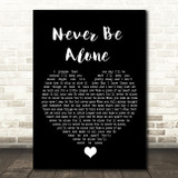 Shawn Mendes Never Be Alone Black Heart Song Lyric Quote Music Print