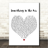 Jamie Webster Something In The Air White Heart Song Lyric Wall Art Canvas Framed Print
