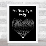 Sheena Easton For Your Eyes Only Black Heart Song Lyric Quote Music Print
