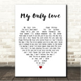 Jimmy Fortune My Only Love White Heart Song Lyric Wall Art Canvas Framed Print