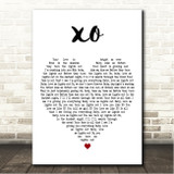 John Mayer XO White Heart Song Lyric Wall Art Canvas Framed Print