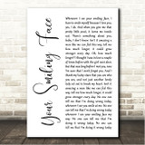 James Taylor Your Smiling Face White Script Song Lyric Wall Art Canvas Framed Print