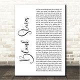 Jay Allen Blank Stares White Script Song Lyric Wall Art Canvas Framed Print