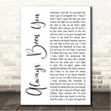 Jessie Murph Always Been You White Script Song Lyric Wall Art Canvas Framed Print