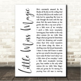 Jimmy Buffett Little Miss Magic White Script Song Lyric Wall Art Canvas Framed Print