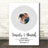 James Bay One Life White Vinyl Record Wedding First Dance Photo Song Lyric Wall Art Canvas Framed Print