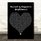 Kid Cudi Pursuit of Happiness (Nightmare) Black Heart Song Lyric Wall Art Canvas Framed Print
