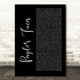 Kae Tempest Peoples Faces Black Script Song Lyric Wall Art Canvas Framed Print